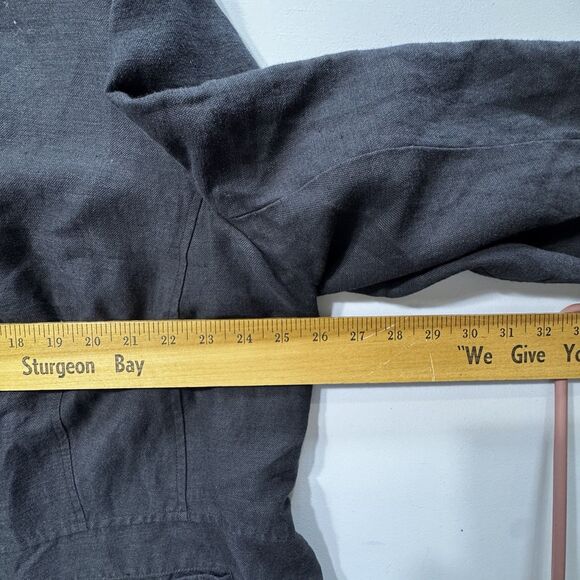 Vintage Covington collarless linen blend Lady blazer black Plus size 24 women - Picture 5 of 10